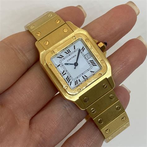 men's gold cartier watch|solid gold cartier watch.